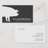 Carte de visite de porc barbecue section (Devant / Derrière)