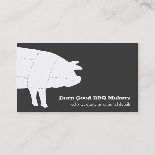 Carte de visite de porc barbecue section (Devant)