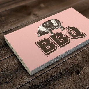 Carte de visite de Porc BBQ rose clair