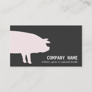 Carte de visite de porc rose