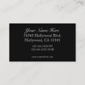 Carte de visite de port d'arme masculin noir class (Dos)