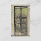 Carte de visite de porte en bois vert (Dos)