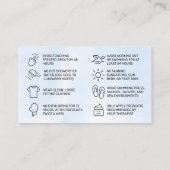 Carte de visite de post-soins de l'aquarelle de pr (Dos)