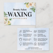 Carte de visite de post-soins de l'aquarelle de pr (Devant / Derrière)