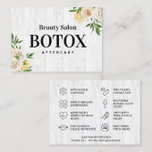 Carte de visite de post-soins Spring Botox (Devant / Derrière)