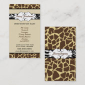 Carte de visite de poster de animal (Devant / Derrière)