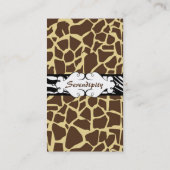 Carte de visite de poster de animal (Dos)