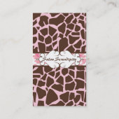 Carte de visite de poster de animal : Rose (Dos)