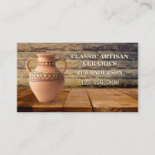 Carte de visite de poterie en céramique classique (Devant)