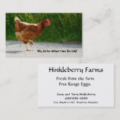 Carte de visite de poulet de croisement de route (Devant / Derrière)