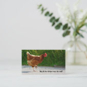 Carte de visite de poulet de croisement de route (Debout devant)