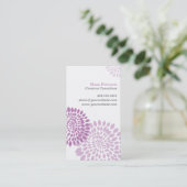 Carte de visite de pourpre de souffle de fleur (Debout devant)