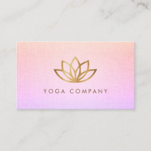 Carte de visite de pourpre d'instructeur de yoga