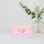 Carte de visite de pourpre d'instructeur de yoga (Debout devant)