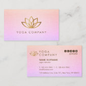Carte de visite de pourpre d'instructeur de yoga (Devant / Derrière)