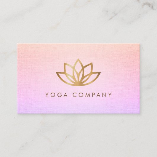 Carte de visite de pourpre d'instructeur de yoga (Devant)
