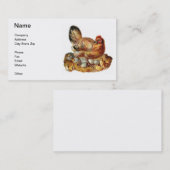 Carte de visite de poussins et d'oeufs de poule de (Devant / Derrière)