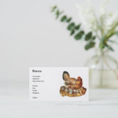 Carte de visite de poussins et d'oeufs de poule de (Debout devant)