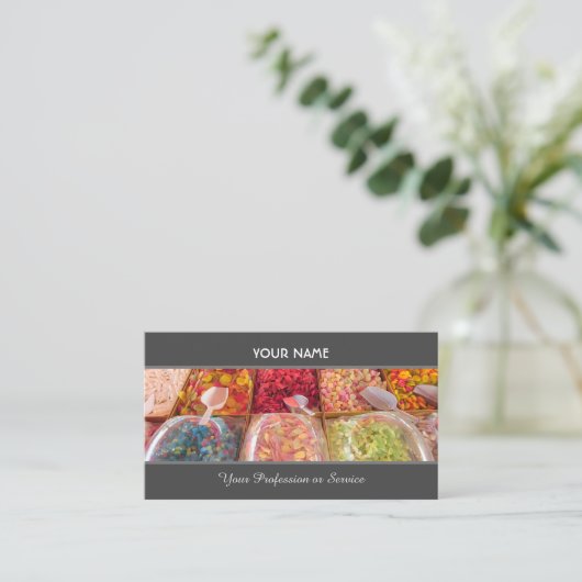 Carte de visite de première qualité de la confiser (Debout devant)