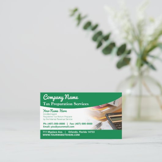 Carte de visite de préparation des déclarations (p (Debout devant)