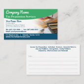 Carte de visite de préparation des déclarations (p (Devant / Derrière)