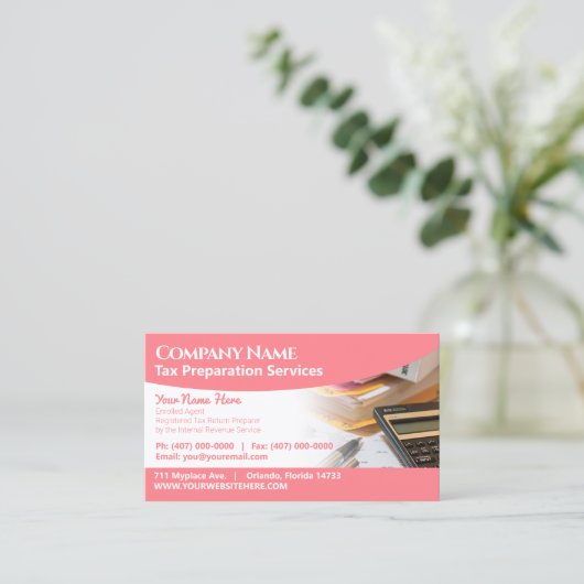 Carte de visite de préparation des déclarations (p (Debout devant)