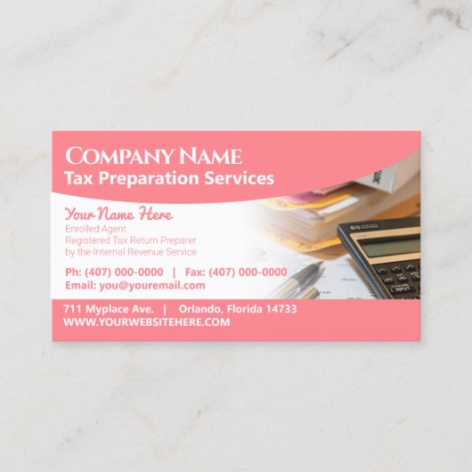 Carte de visite de préparation des déclarations (p (Devant)