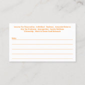 Carte de visite de préparation des déclarations (p (Dos)