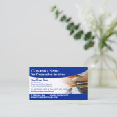 Carte de visite de préparation des déclarations (p (Debout devant)