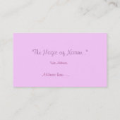 Carte de visite de Pretemps (Dos)