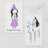 Carte de visite de princesse Ninja (Devant / Derrière)