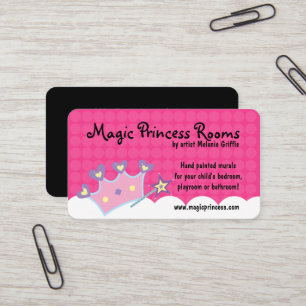 Carte de visite de princesse Wand Pink Dot