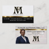 Carte de visite de procureur Classy Fowler (Devant / Derrière)