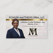 Carte de visite de procureur Classy Fowler (Dos)