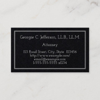 Carte de visite de procureur de base et minimalist