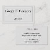 Carte de visite de procureur élégant et élégant (Devant / Derrière)