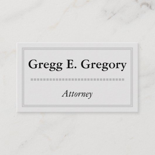 Carte de visite de procureur élégant et élégant (Devant)