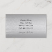 Carte de visite de procureur en platine brossé (Dos)