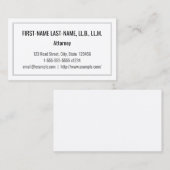 Carte de visite de procureur minimaliste (Devant / Derrière)