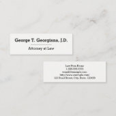 Carte de visite de procureur professionnel et mini (Devant / Derrière)