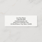 Carte de visite de procureur professionnel et mini (Dos)