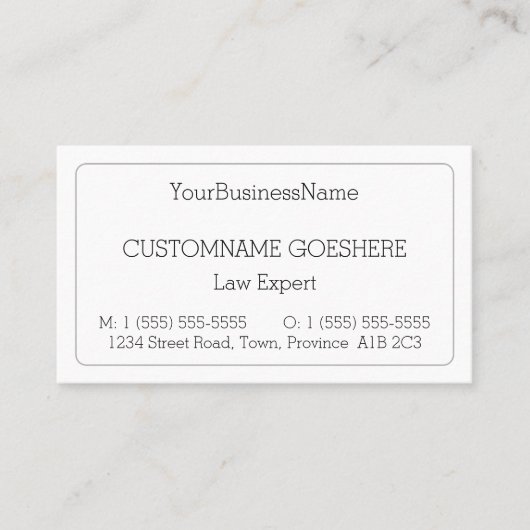 Carte de visite de procureur professionnel ordinai (Devant)