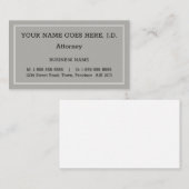 Carte de visite de procureur professionnel simple (Devant / Derrière)
