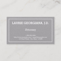 Carte de visite de procureur simple et retenu