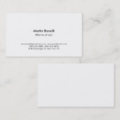 Carte de visite de procureur simple moderne (Devant / Derrière)