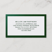 Carte de visite de procureur sophistiqué (Dos)