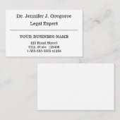 Carte de visite de procureur traditionnel et profe (Devant / Derrière)