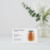 Carte de visite de producteur de miel (Debout devant)