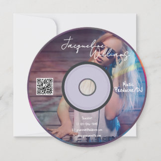 Carte de visite de producteur de musique CD DJ Ros