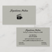 Carte de visite de productions de médias de (Devant / Derrière)